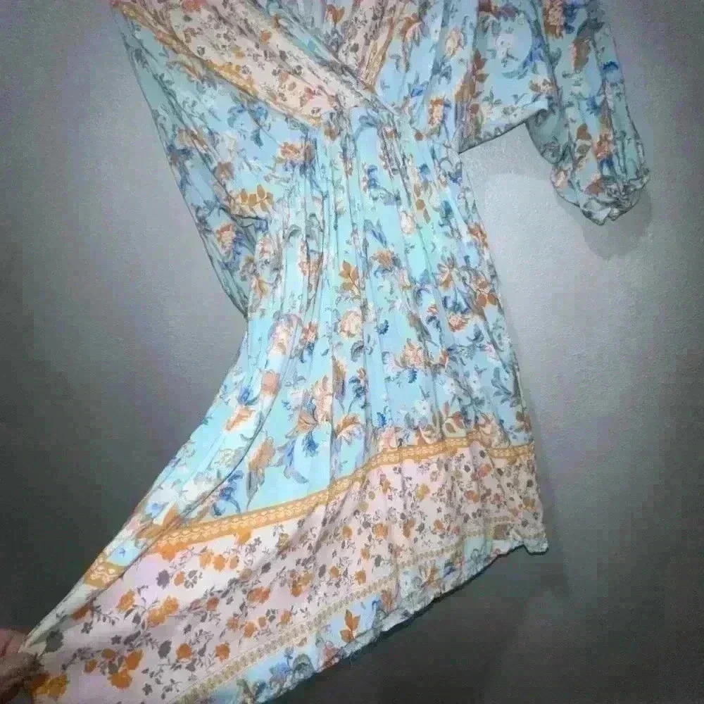 Women's Haptics Dress, Blue Floral, Size S - Picture 2 of 9